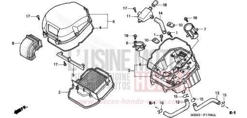 AIR CLEANER VTR1000FW de 1998
